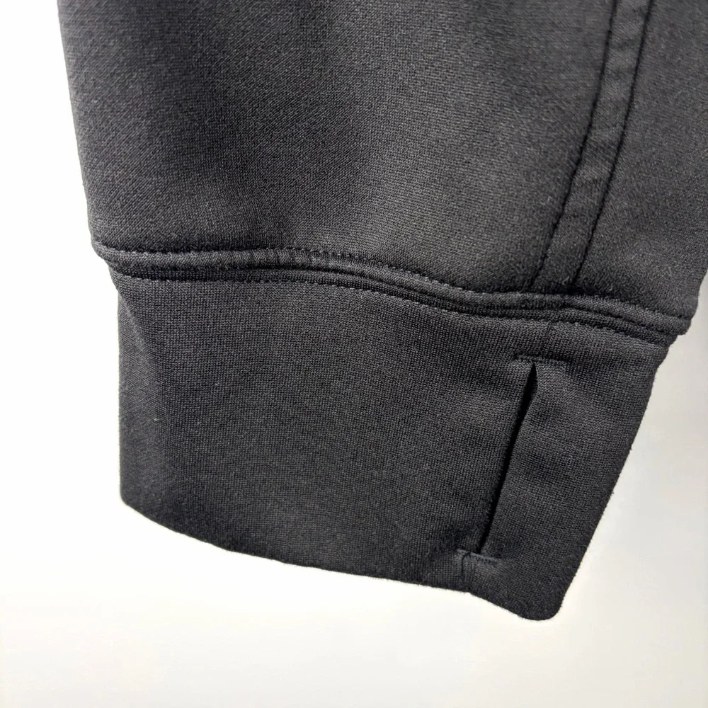 The North Face Mens L Black Full Zip Hoodie FBI Logo Thumb Hole